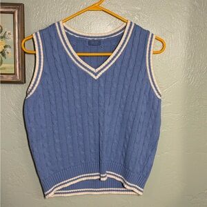 Blue sweater vest John Galt